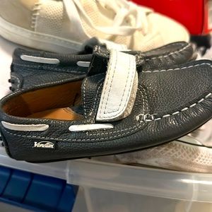 Boys gray shoes with white strap